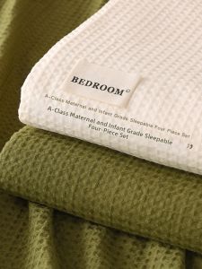 Kiss Dear | Honeycomb Pattern Cotton Bedding Set 4pcs