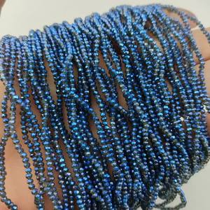 Light Blue Crystal Glass Flat Round Faceted Spacer Loose Beads 150/300/600pcs 2.5mm For Jewelry Making Bracelets DIY Accessories