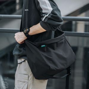 Casual Large Capacity Mens Single Shoulder Bag Korean Style Crossbody Bag Sporty Messenger Bag Trendy Japanese Style Bag