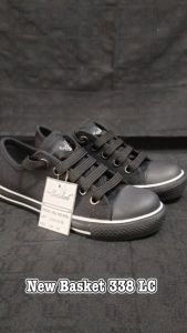 Sepatu Sekolah NEW BASKET 388 LC: Sepatu Anak TK SD Laki-Laki Perempuan Hitam Tali Resleting Murah