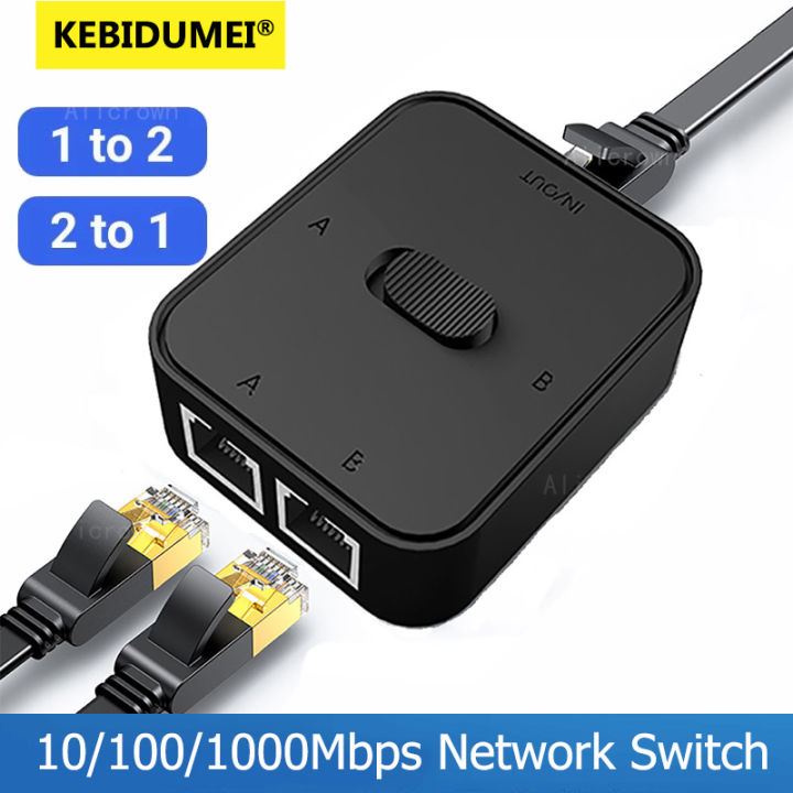 2 Mbps Switch 2 Port 1000Mbps Gigabit Network Switch 1 In 2 Out RJ45 Switch Network ...