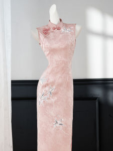 Summer Modified Pink Qipao Bridal Wear