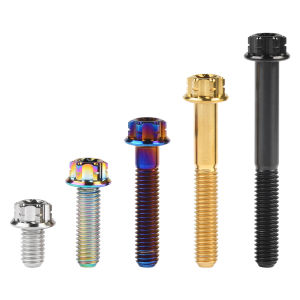 สลักเกลียวไทเทเนียม M6 X 10 15 20 25 30 35 40 45 50มม. สำหรับชิ้นส่วนจักรยาน