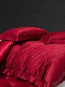 Mercury | High-Quality Red Celebratory 140S Double Yarn Thick Weave Pima Cotton Four-Piece Set