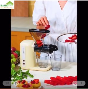 MÁY ÉP CHẬM TRỤC NGANG - ÉP TRÁI CÂY RAU CẦN TỰ ĐỘNG "BAHAMAR" Tách bã và nước đảm bảo tỷ lệ nước ép nguyên chất nhưng không bị nghẽn.