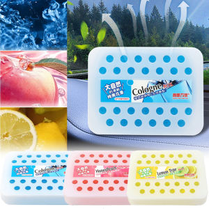 รถน้ำมันหอมระเหยที่เป็นของแข็งบาล์มผลไม้ธรรมชาติเครื่องพ่นอโรมากลิ่นหอมคงทนยาระงับกลิ่นและฆ่าเชื้อเครื่องประดับน้ำหอมปรับอากาศ