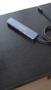 Acasis 6-in-1 USB-C Docking Station | 4K60Hz HDMI + 100W PD Fast Charge | 3xUSB3.0 & Gigabit Ethernet for Mac/Windows | 3.3ft Extended Cable for Office/Gaming