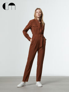 Merlot Lace-Up Early Autumn Tapered Pants