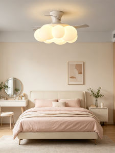 Creamy Style Modern French Atmosphere Cloud Chandelier Fan