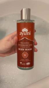 Ayumi Relaxing Sandalwood & Ylang Ylang Body Wash 250ml | Vegan & Cruelty Free | Dry Skin Body Wash with Jojoba | Sensitive Body Wash to Soothe Irritation | Hydrating Cleanser with Patchouli