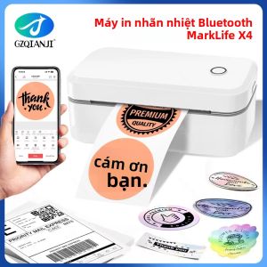 Máy In Nhãn Nhiệt Bluetooth Marklife X4 110mm 4x6 Inch In Vận Đơn Tương Thích Với iPhone Android Mac Windows Dùng Cho Doanh Nghiệp Nhỏ