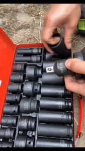 1/2 inch drive Hexagonal socket tool 35 pieces of multi-sized air impact sockets