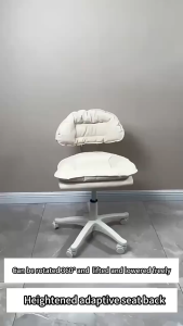 ALIVIA. Vanity Chair With Cushion Seat 360°Adjustable Swivel Chair Office Chair Makeup Chair