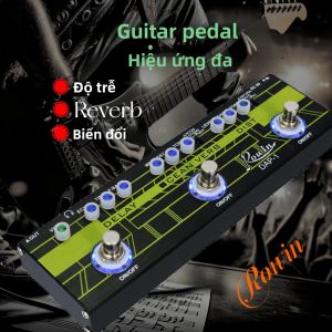 Pedal Đa Hiệu Ứng Rowin DAP-1 Dành Cho Guitar Điện Và Bass 3 Trong 1: Delay Reverb Distortion Ocean Verb True Bypass