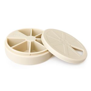 Food Grade Silicone Medicine Box Portable Rotating 7 Day Splitter Large Capacity Moisture Proof Travel Carry-On Medicine Organizer