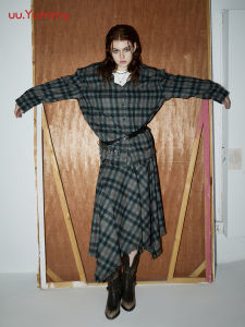 Red Plaid Fringed Long Sleeve Shirt Coat Womens Uuyummy2025 Spring New Street Style Oversized Polyester Thickened Winter Fashion