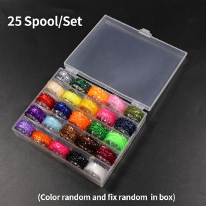 25pcs/set Fly Tying Material Ice Chenille For Tying Nymphs Streamer Fly Marabou Jig Ice Jig Flies Sea Fishing Bass Pike Lures