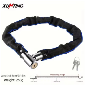 Xunting Bike Chain Lock with Lighter Weight and Stronger Security Anti-Theft Bicycle Lock for Road Mountain Bikes