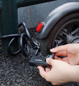 Rockbros Xe Tay Ga Khóa Đa Chức Năng Hợp kim kẽm Bền Khóa Xe đạp điện 1.1M Cáp Thép Phổ Xách Tay khoá xe mô tô