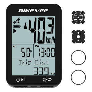 GPS Bicycle Computer Wireless Cycling Speedometer Odometer Rate Stopwatch 8 Languages with Backlight Bike Accessories