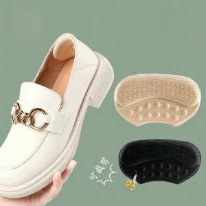 Anti-Slip Heel Pads for Women Anti-Chafing Foot Insole Size Adjusting Half Size Pad for High Heels and Sports Shoes Memory Foam Comfort Fit No Tie Shoelaces Shoe Sole Protector