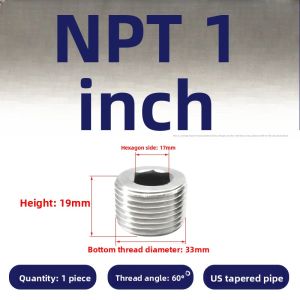 BAIRUITE | Stainless Steel Hex Cap NPT Oil Plug 2/4/6/1 Inch