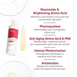 ERHA Age Corrector Niacinamide & Phytosqualane Night Cream 30g - Krim Malam Anti Aging | Melembabkan | Meremajakan Kulit | Meratakan Warna Kulit | Samarkan Garis Halus Keriput Kerutan | Moisturizer | Anti Penuaan | Pelembab
