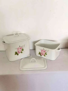 European-Style Retro Can Storage Bread Enamel Decoration Candy Box Decoration Home Storage Cake Snack Dried Fruit Toast