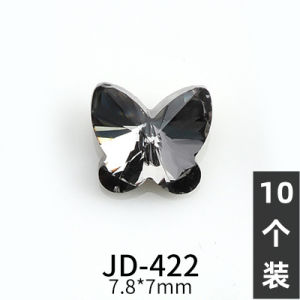 Black Butterfly Heart Shaped Waterdrop Nail Decorations round Sharp Bottom Artificial Nails Black Girl New Popular Products