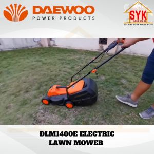 SYK DAEWOO DLM1400E Electric Lawn Mower 1400W Grass Cutter Grass Trimmer Lawn Mover Mesin Rumput Tolak Mesen Rumput