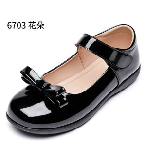 GRAZIA Children Leather Shoes for Girls Spring Autumn Fashion Bow Casual Shoes Kids 3-12 Years Girls Princess Soft Sole Leather Shoes