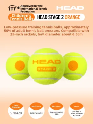 Head | Slow Speed Durable Childrens Tennis Balls
