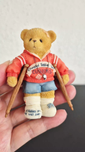 Cherished Teddies Wade Weathersbee using crutches