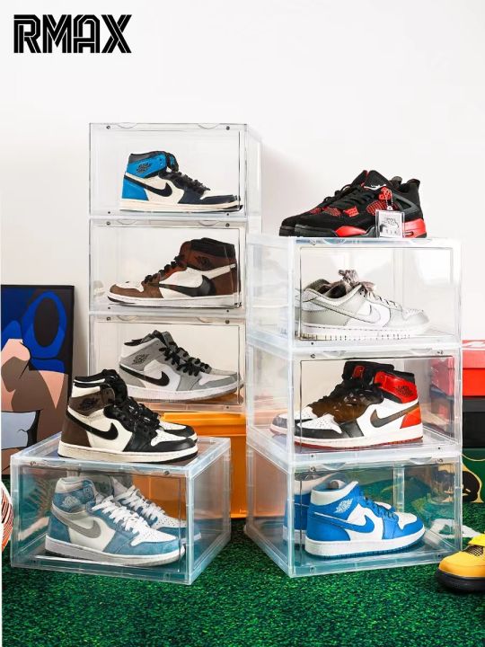 Acrylic Shoe Box Front Door Heavy Duty Crystal Clear Acrylic SHOEBOX Sneaker