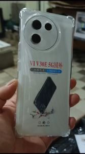Casing Vivo V30e Silikon Mewah Bening Anti Jatuh Crack Design Soft Case Handphone