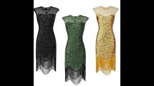 2024 Hot Banquet Fashion: Plus Size Gatsby Evening Gown & 1920s Vintage Sequin Tassel Dress