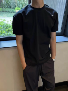 เสื้อยืดแขนสั้นผ้าฝ้ายแท้พิมพ์ลายดาวเหนือสำหรับผู้ชาย ทรงหลวม สีสันสดใส ระบายอากาศได้ดี เสื้อผ้าทำงานฤดูร้อน