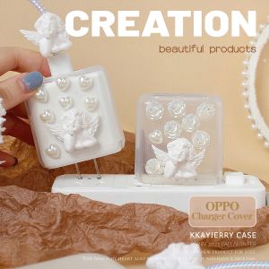 OPPO Angel set Silicone Charging Cable Protector oppo reno 5 case cord cable protector for 10w 18w 20w 30w 33w 65w 80w for Oppo a76 a92 a53 a54 Reno7/6/5/4/K9/Pro/X3/X2/f11pro [cchoice]