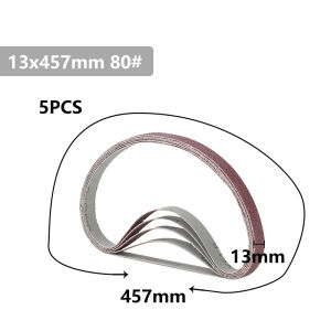 XCAN 5/20pcs 457x13mm Sanding Belts 40/60/80/120 Grit Grinding Polishing Sandpaper Abrasive Bands For Belt Sander Abrasive Tool