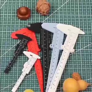Dual-Scale Plastic Vernier Caliper Precision Measuring Tool for Jewelry Making DIY Crafts and Student Experiments