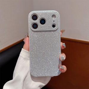Shockproof TPU Matte Bling Glitter Rhinestones Gem Diamond Phone Case For iPhone 17 16 15 14 13 12 11 Pro Max Plus Air Cover