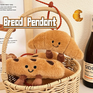 Kawaii Bread Plush Pendant Toy Creative Croissants Roll Bread Plush Doll Keychain Decoration Backpack Pendant Gift