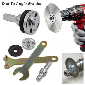 1Set 6mm/10mm Electric Drill Conversion Angle Grinder Set Metal Connecting Rod for Cutting Disc Polishing Wheel Handle Holder