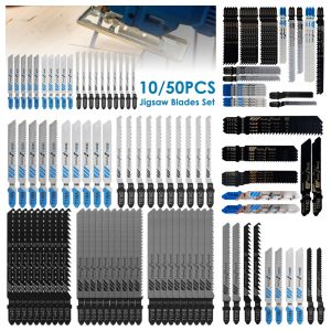 10-50Pcs T-Shaft Jigsaw Blades HCS Assorted Jig Saw Blades For Wood Plastic Metal Cutting Jig Saw Blades for Thin Metal Cutting