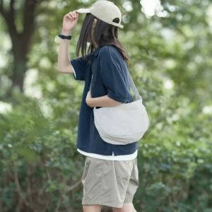 2024 Summer Large Capacity Casual Nylon Women Shoulder Bag Korean Style Hobos Bag Youth Crossbody Shoulder Bag 1009