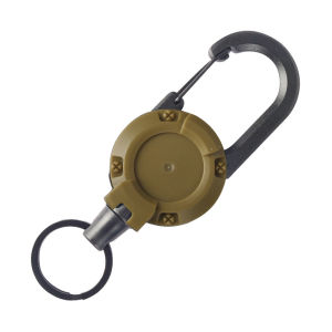 Retractable Key Holder Carabiner Clip 60cm Pull Reel Keychain Anti-Lost Key Ring for Fishing Camping Hiking