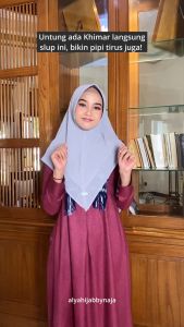 Alyahijab - Arsya Khimar sz S Ceruty Babydoll High Quality Dua Layer Remaja Dewasa HardPet Antem