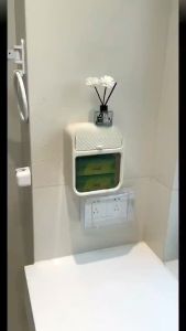 ที่ใส่กระดาษชำระกันน้ำติดผนังที่ใส่กระดาษเช็ดมือชั้นวางแสงสไตล์หรูหราถาดกระดาษชำระกล่องเก็บกระดาษม้วน