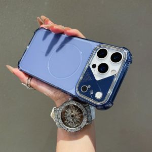 Candy Color Transparent Case For iPhone 17 Pro Max 16 15 14 13 No Magnetic Electroplating Large Camera Window Shockproof Cover