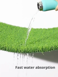 Artificial Grass Pee Pad for Dogs Three-layer Dog Pee Pad System Anti-splash Dog Potty Pan with Fake Grass